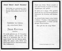 KERRES, Johann Nikolaus Hubert Maria (1879-1954) - Totenzettel200